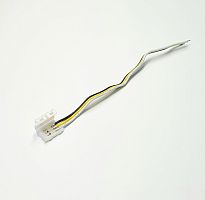 Разъем 3pin ( на проводе 140мм) Для подключ.откр.св/д. ленты (ширина разъема-8мм) БЕЗ ПАЙКИ (3pin/8мм-165мм/клипса-провод, "с окном") (-LED-)