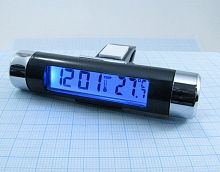 АВТОМОБИЛЬНЫЙ ТЕРМОМЕТР+ЧАСЫ ЦИФР. CT-20 ЖК дисплей с подсветкой; выбор формата времени (12/24); термометр: -20+50°C; доп. функция: календарь; пит:2xA