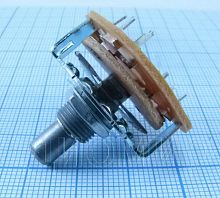 Галетный переключатель на плату, открытый, 9pin, групп: 2, направлений: 3, 2 полож., активный ток нагр: 0.3A (до 125V), 31x25x34мм, L=15мм (SR25-1-3-2