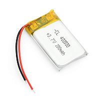 АККУМУЛЯТОР LP 402030-PCM (30х20х4,0мм) 3,7v 180mAh Li-Pol (с платой защиты- PCM), (элемент) провода под пайку (PoliCell) 