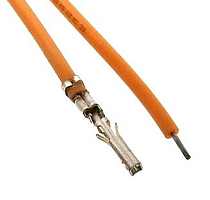 Контакт питания (гнездо) на проводе L=30см (MMF-F 3.00mm AWG24 0.3m Orange) Оранжевый  (Для разъемов серии MICRO-FIT штекер)