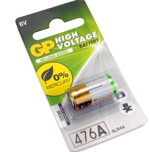 БАТАРЕЙКА  6V 476A (4LR44/ A544/ V4034PX/ PX28A/ 476AF-2C1)  Alkaline  GP 0% ртути; габариты: 13х25,2мм; t экспуат: -30°C..+50°C Для изделий с высок.т фото 2