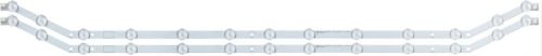 Светодиодная планка для подсветки ЖК панелей 40" 3V Изогнутая (13линз) Samsung 2013SVS_T2_3228N1_B2_13_REV1.7 1313015 (760мм, 13 линз) металл. платфор