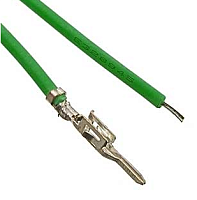 Контакт питания (штекер) на проводе L=20см (MMF-M 3.00mm AWG20 0.2m Green) Зеленый  (Для разъемов серии MICRO-FIT гнездо)