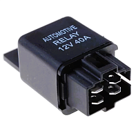 Реле автомобильное э/м DC12V 40A 4pin, в панель/под клеммы, Контакты: 1гр. на замыкание (1А) (14VDC/40A) 25x25x40мм (LUOZHOU) Для кондиционера