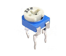 РЕЗИСТОР подстроечный RM-065    1 K (марк. 102) 3pin 6,4x7,0мм (Горизонтальный монтаж под отвертку шлиц сверху/однооборотный керметный(металлокерамиче