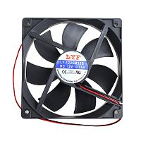 Вентилятор компьютерный DC12V, 120x120x25мм, 7 лопастей, 3000об/мин., подш. скольжения, 0.25A 3W LY-1225M12S 