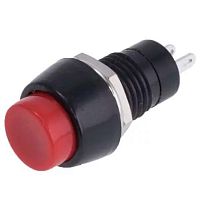 Кнопка круглая, 2pin, OFF-ON с фиксацией, AC 220/250V 2.0A, нормально разомкнут, толкатель: красный, корпус: Белый/черный (PBS-20A-2, PBS-20B-2, DS-45