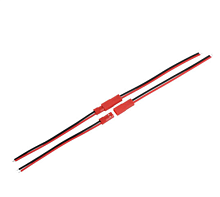 РАЗЪЕМ (комплект) 2pin 2P-JST КРАСНЫЙ, ( Штекер+ Гнездо ). С проводами 22AWG; L провода=100-150мм(красн./черн.). Для подключения драйверов к св/д техн