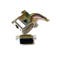 ПЕРЕХОДНИК DN15F-RJ45 на RJ45(8P8C) (LAN-гнездо) (D-SUB) мет. кожух