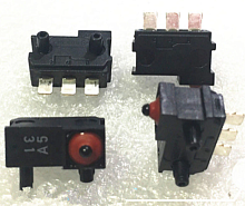 Микропереключатель оконечный, 3pin, 2 полож., ON-(ON) без фиксации, под пайку, 15x6,3x10мм