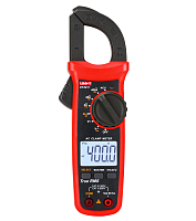 КЛЕЩИ ДЛЯ ИЗМЕРЕНИЯ ПЕРЕМ. ТОКА UT-201+  UNI-T Iac=0.01...400A/ Uac=1mV...600V/ Udc=0.1mV...600V/ R=0.1Om...20MOm/звук.прозв.соед./вход.R ~10MOm/тест 