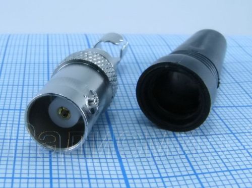 Разъем BNC ГНЕЗДО НА КАБЕЛЬ RG58, RG59, RG6 ПОД ВИНТ; с колпачком (пластик); корпус-никелированный цинк (05-3082/ PROconnect 05-3082-4/4-133) фото 2