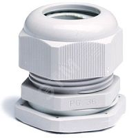 Кабельный ввод герметичный Dрез=28мм, PG-21, IP54, диаметр вход. кабеля 13-18мм, -40* до +80*C, Dотв=22мм; материал: пластик
