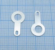 КЛЕММА-ЛЕПЕСТОК КОЛЬЦЕВАЯ ПОД  М4  НЕИЗОЛ d=4,2mm/D=8mm/L=16mm  (Под пайку) ST-4LT   (Лепесток  1-1-4.2-16)  Клемма-кольцо