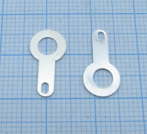 КЛЕММА-ЛЕПЕСТОК КОЛЬЦЕВАЯ ПОД  М4  НЕИЗОЛ d=4,2mm/D=8mm/L=16mm  (Под пайку) ST-4LT   (Лепесток  1-1-4.2-16)  Клемма-кольцо