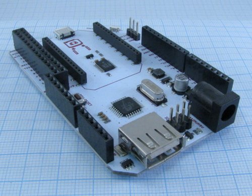 ПЛАТФОРМА Arduino Dock R2  объединяет возможности Arduino и Omega. Контроллер ATmega328P, разъем с выведенными GPIO контактами для подключ. плат расши фото 3