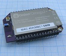 МИКРОКОМПЬЮТЕР Onion Omega 2 Plus  процессор MT7688/ ОС Lede Linux/ 580МГц MIPS/RAM 128МБ/Flash 32МБ/ USB2.0, UART, I2C, SPI/Wi-Fi 2.4ГГц b/g/n/12 GPI