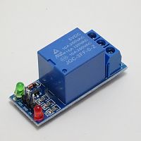 МОДУЛЬ РЕЛЕ на 1 канал 5V для ARDUINO  Модуль позволит создать сопряжение электр.устр-ва с силовой электроникой. Uпит.платы: 5V; 1 канал ввода/вывода;
