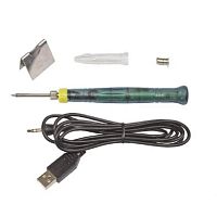 ПАЯЛЬНИК   8W  5V (USB)  ZD-20U (Мини) (жало-32679) Пит.через USB; ручка-термостойкий пластик; керамич.нагреват; скор.разогр.-15сек/ охлажд.-30сек (Шн