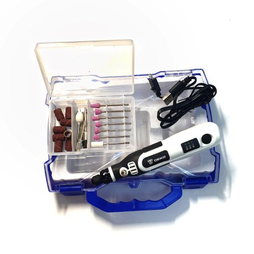 Минидрель (минигравер) DEKO DKRT 3.6B-Li Set  (24предм.) в кейсе;3,6V 600mAh 5000-15000об/  ( 063-1400)