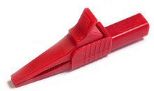 ЗАЖИМ КРОКОДИЛ 32А L=83,5мм красный; в изоляторе; цена за 1 шт.Amass Nickel-Plated Brass Crocodile Clip 83.5mm CATII 1000V 