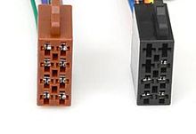 Евроразъем для а\м (комплект 2шт)  ISO2*8 1539 (ISO-002A) штекер с гнездами       