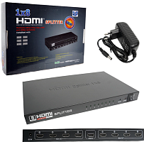 Разветвитель HDMI ver.1.4 1Вход (HDMI) - 8Выходов (HDMI)