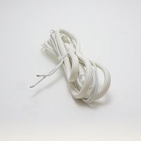 ТЭН дренажный гибкий 40W (греющий кабель) d- 6.5мм L=1м 220V AC  белый цвет