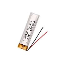 АККУМУЛЯТОР LP 801350-PCM (50х13х8,0мм) 3,7v 500mAh Li-Pol (с платой защиты- PCM), (элемент) провода под пайку