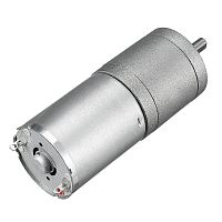 МОТОР с цилиндрическим редуктором DC=24V  JGA25-370B 77 об/мин б/нагр для проектов ARDUINO Редуктор: 1:226; Вал: длина = 10мм/Диаметр = 4мм ;