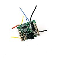 Плата PCB (защиты) для 5-ти Li-Ion АКБ, до 22A , с балансировкой с 3-мя пружинными контактами, с гнездом зарядки, с термодатчиком для контроля заряда/