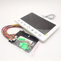 Видеодомофон Цветной EVJ-7 "ESVI" БЕЛЫЙ  7" TFT LCD дисплей/800x480(PAL/ NTSC) интерк-полудуплекс/подключ: 2-х выз.панелей; 4-х монит/кн.управл.электр