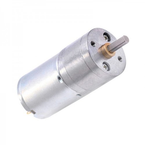 МОТОР с цилиндрическим редуктором DC=12V  I=120-350mA  JGA25-370 399 об/мин б/нагр / 280 об/мин с нагр (Удерживающий момент: 0.67 кг/см)  для проектов