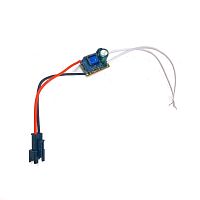 Драйвер для светильников, 200mA, 3.6V, 1W, вх: AC 220-250V, кол-во св/д: 1*1W.шт, вых. разъем: 2P SM2,54, IP20, 15x22x15мм