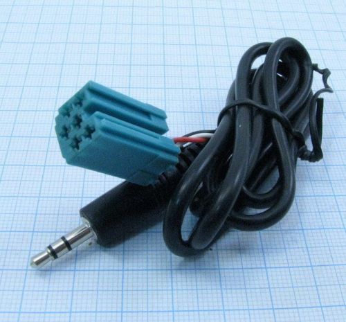 Автопереходник AUX IN-вход Renault (Mini-ISO 6pin зеленый) -Jack 3.5ST штекер -на  разъем  (3PIN)  с направляющими  (Mini-ISO 6pin зеленый + кабель 75 фото 2