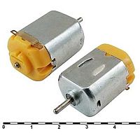 ДВИГАТЕЛЬ ЭЛЕКТРИЧЕСКИЙ DC6,0V (0.15W, реж. холост. хода -2800об/мин, 0.025A) F130-08450 (27х15х20мм вал 2мм длина 11мм) жест. выводы  (ФЕН)