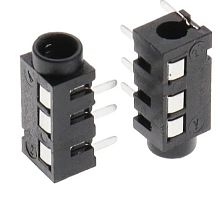 ГНЕЗДО 3.5 MM НА ПЛАТУ 4PIN 14х6х5; монтаж DIP/SMD поверхностный (горизонтал. установка); PJ-320A, 30V, 500mA