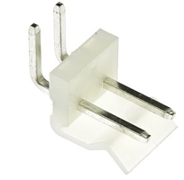 Разъем MPW-02R 2pin шаг-5.08мм разъем питания штыревой открытый угловой 10х10х12мм ( на плату, вертикальный) (ответная часть MHU-02)