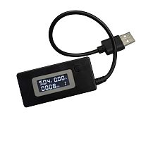 USB ТЕСТЕР напряжения и тока+подсчет емкости заряж. аккум.,(Вход: USB-AM на кабеле 160мм, выход:USB-AF) OLED/KCX-017 U=3 -9V: A=0 -3,5A:(0-99999 м
