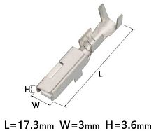 Контакт гнездовой автомобильный DJ621-2.2A (G80 гнездо) неизолированный, обжимной (К разъему DJ7025E-2.2- 21)