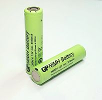 АККУМУЛЯТОР    1,2V   3700mAh  Ni-Mh  H-4/3AA  (17*67мм)  (02009)   17670   GP380AFH            (технология)