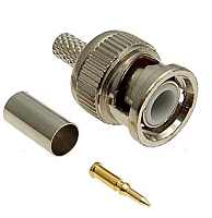 Разъем BNC ШТЕКЕР ПОД ОБЖИМ RG-58 (BNC-7001/BNC-C58P/B-111F) (FD-3048) (01-001A) 