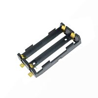 КЕЙС ДЛЯ 2х18650 АККУМУЛЯТОРОВ Открытый, накладной монтаж на плату, 4pin, Черный HB2S-SMD (77х40х15мм)