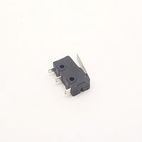 Микропереключатель с пластиной 16мм, 3pin, ON-(ON) без фиксации, AC 220/250V  5.0A, под пайку, 20x6,3x10мм, корпус: черный (SC7301/SM5-02N-25G/KW5-212