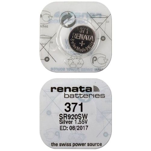 БАТАРЕЙКА 371 SR920SW,<RENATA> (SR921, SR69, GS6, =G06, AG6) 1,55v 40mA Silver Oxide (серебряно-цинковая)  ( 0% Mercury ); дисковая: 9,5х2,1мм.  BL-1 фото 3