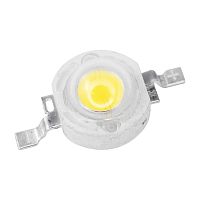 СВЕТОДИОД 3W БЕЛЫЙ (4200-4500K) <Эмиттер> 200Lm, 120°, 3,2-3,4V, 700mA, корпус- Белый 37089/2 t экспл: -40...+80°C; t пайки: 260°C