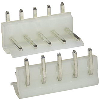 Разъем MPW-05R 5pin шаг-5.08мм разъем питания штыревой открытый угловой 25х9х12мм ( на плату, вертикальный) (ответная часть MHU-05)