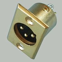 ШТЕКЕР CANON (разьём XLR) 3PIN МЕТ.GOLD на корпус JD-395/AUD-81 (ответная часть JD-385)