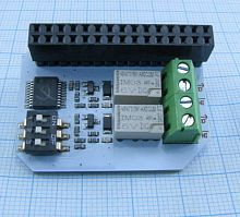 МОДУЛЬ реле для расшир. Omega2 Relay Expansion  для упр. двумя дополн. независим.эл.цепями. Реле-2 шт.,макс. напряж. коммутации:250V, ток коммутации: 